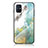 Custodia Silicone Gel Laterale Fantasia Modello Specchio Cover per Samsung Galaxy M51 Verde