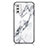 Custodia Silicone Gel Laterale Fantasia Modello Specchio Cover per Samsung Galaxy M52 5G Bianco