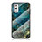 Custodia Silicone Gel Laterale Fantasia Modello Specchio Cover per Samsung Galaxy M52 5G Blu