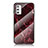 Custodia Silicone Gel Laterale Fantasia Modello Specchio Cover per Samsung Galaxy M52 5G Rosso