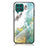 Custodia Silicone Gel Laterale Fantasia Modello Specchio Cover per Samsung Galaxy M62 4G Verde