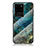 Custodia Silicone Gel Laterale Fantasia Modello Specchio Cover per Samsung Galaxy S20 Ultra 5G Blu