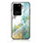Custodia Silicone Gel Laterale Fantasia Modello Specchio Cover per Samsung Galaxy S20 Ultra 5G Verde