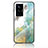 Custodia Silicone Gel Laterale Fantasia Modello Specchio Cover per Vivo X70 Pro 5G Verde
