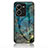 Custodia Silicone Gel Laterale Fantasia Modello Specchio Cover per Vivo X80 Lite 5G Blu