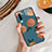 Custodia Silicone Gel Laterale Fantasia Modello Specchio Cover S04 per Huawei P30 Blu