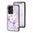 Custodia Silicone Gel Laterale Fiori Specchio Cover per OnePlus Nord 2T 5G Lavanda