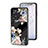 Custodia Silicone Gel Laterale Fiori Specchio Cover per OnePlus Nord N20 SE Nero