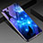 Custodia Silicone Gel Laterale Fiori Specchio Cover per Oppo A91 Blu