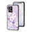 Custodia Silicone Gel Laterale Fiori Specchio Cover per Oppo Reno7 4G Lavanda