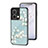 Custodia Silicone Gel Laterale Fiori Specchio Cover per Oppo Reno8 5G