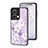 Custodia Silicone Gel Laterale Fiori Specchio Cover per Oppo Reno8 5G Lavanda