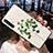 Custodia Silicone Gel Laterale Fiori Specchio Cover per Realme X50 5G Verde