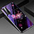 Custodia Silicone Gel Laterale Fiori Specchio Cover per Vivo X50 Pro 5G Viola