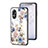 Custodia Silicone Gel Laterale Fiori Specchio Cover S01 per Oppo A17