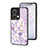 Custodia Silicone Gel Laterale Fiori Specchio Cover S01 per Oppo Reno8 5G Lavanda