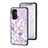 Custodia Silicone Gel Laterale Fiori Specchio Cover S01 per Samsung Galaxy M13 4G Lavanda