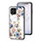 Custodia Silicone Gel Laterale Fiori Specchio Cover S01 per Samsung Galaxy M53 5G