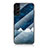 Custodia Silicone Gel Laterale Mistica Luna Stelle Specchio Cover per Samsung Galaxy S21 Plus 5G Blu