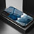 Custodia Silicone Gel Laterale Mistica Luna Stelle Specchio Cover S01 per Samsung Galaxy S23 5G Blu