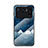 Custodia Silicone Gel Laterale Mistica Luna Stelle Specchio Cover S01 per Xiaomi Mi 11 Ultra 5G Blu