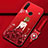 Custodia Silicone Gel Morbida Abito Ragazza Cover K01 per Huawei Nova 4e Rosso