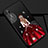 Custodia Silicone Gel Morbida Abito Ragazza Cover K01 per Huawei P20 Rosso e Nero