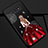 Custodia Silicone Gel Morbida Abito Ragazza Cover K01 per Samsung Galaxy S10 5G Rosso e Nero