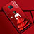 Custodia Silicone Gel Morbida Abito Ragazza Cover K02 per Huawei Mate 20 Pro Rosso