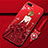 Custodia Silicone Gel Morbida Abito Ragazza Cover M02 per Oppo R15X Rosso