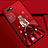 Custodia Silicone Gel Morbida Abito Ragazza Cover M04 per Oppo R15X Rosso Rosa