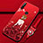 Custodia Silicone Gel Morbida Abito Ragazza Cover per Huawei Enjoy 10 Plus Rosso