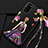 Custodia Silicone Gel Morbida Abito Ragazza Cover per Huawei Honor V30 Pro 5G Viola e Nero