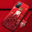 Custodia Silicone Gel Morbida Abito Ragazza Cover per Huawei Honor X10 Max 5G Rosso