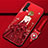 Custodia Silicone Gel Morbida Abito Ragazza Cover per Huawei Nova 5 Rosso