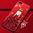 Custodia Silicone Gel Morbida Abito Ragazza Cover per Oppo A12e Rosso