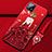 Custodia Silicone Gel Morbida Abito Ragazza Cover per Oppo A73 5G Rosso