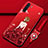 Custodia Silicone Gel Morbida Abito Ragazza Cover per Oppo A91 Rosso