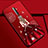 Custodia Silicone Gel Morbida Abito Ragazza Cover per Oppo Reno2 Z Rosso Rosa