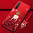 Custodia Silicone Gel Morbida Abito Ragazza Cover per Realme X2 Rosso
