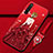 Custodia Silicone Gel Morbida Abito Ragazza Cover per Realme X50m 5G Rosso