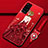 Custodia Silicone Gel Morbida Abito Ragazza Cover per Vivo X50 Pro 5G Rosso