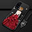 Custodia Silicone Gel Morbida Abito Ragazza Cover per Vivo X50 Pro 5G Rosso e Nero