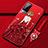 Custodia Silicone Gel Morbida Abito Ragazza Cover per Vivo X60T 5G Rosso