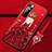 Custodia Silicone Gel Morbida Abito Ragazza Cover per Xiaomi Mi 10 Ultra Rosso
