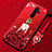 Custodia Silicone Gel Morbida Abito Ragazza Cover per Xiaomi Redmi Note 8 Pro Rosso