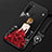 Custodia Silicone Gel Morbida Abito Ragazza Cover per Xiaomi Redmi Note 8 Rosso e Nero