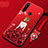 Custodia Silicone Gel Morbida Abito Ragazza Cover per Xiaomi Redmi Note 8T Rosso