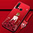 Custodia Silicone Gel Morbida Abito Ragazza Cover S01 per Huawei Nova 5i Rosso