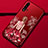 Custodia Silicone Gel Morbida Abito Ragazza Cover S02 per Huawei Nova 5 Rosso